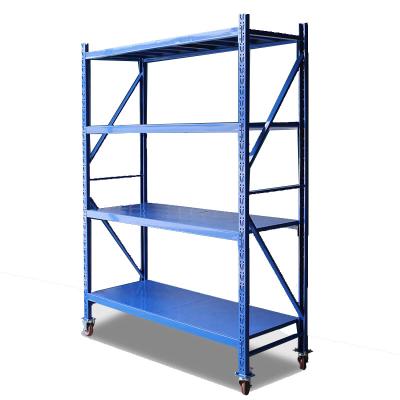 China Corrosion Protection Mobile Wheeled Logistic Rack With Shelving For Light Cargo Turnover for sale