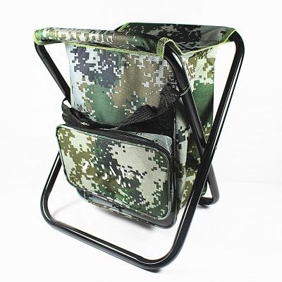 China Folding Fishing Camping Backpack Chair Stool Hiking Camouflage Seat Table Bag 300*260*300mm for sale