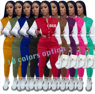 China Wholesale QUICK DRY Women Sets Jacket and Pants Winter Autumn Women Patchwork Tracksuits Ladies Winter Crop Two Piece Coats Clothing for sale