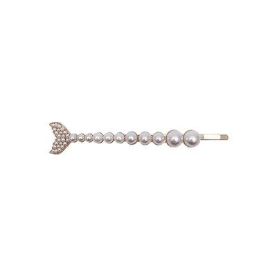 China Fashionable Central Institute of Statistics Korean Version Full Diamond Hairpin Fashion Hair Accessories Bangs Exquisite Fishtail Pearl Clip Side Broken Hair Clip for sale