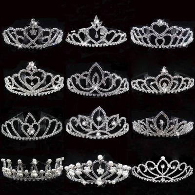 China New Fashion Korean Children's Fashionable Crown Children's Claw Chain Bride Performance Wedding Dress Accessories Fashion Hair Comb Hair Accessories Je for sale