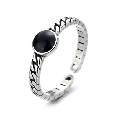 China Ring Female Fashion Personality Cool Hip Hop Index Cross Ring Joint Ring Retro Hiphop Double Black Fashionable Beautiful Open Twist for sale