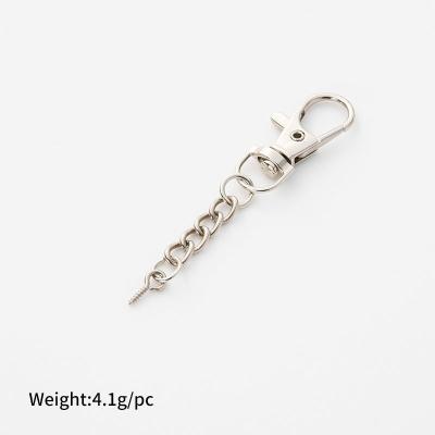 China New Metal Pet Key Chain Accessories Hardware For Bags Hook Zinc Alloy Snap Buckle Hang 4 Link Chain for sale