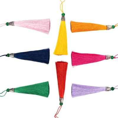 China Terylene Wide Tassels 9 Colors Polyester Fashion Handmade Elegant Tassels With Hanging Loop For DIY Jewelry Making Accessories for sale