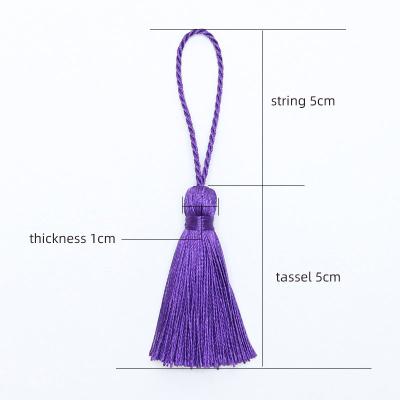 China Polyester Polyester Rope Ear Hanging Tassels Smooth 5cm Tassels For DIY Making for sale