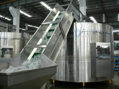 China Cans Jars Tins Beverage Bottling Equipment , Bottle Unscrambler Machine for sale