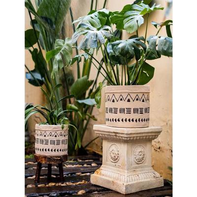 China Best Selling Minimalist Home Decor Mini Succulent Plant Modern Cement Flower Planter for sale