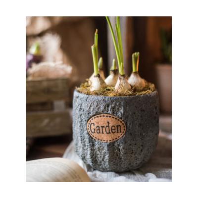 China Matte Custom Color Handmade Cement Mini Flower Bonsai Pot For Garden Decoration Minimalist Promotional Home Decor for sale