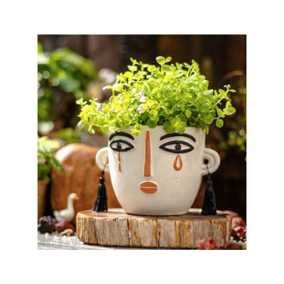 China Modern Minimalist Custom Beautiful Garden Decorative Cement Cheap Flower Pot for sale