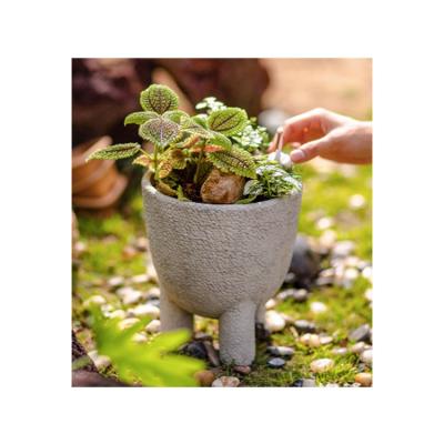 China Minimalist plant pot cactus decoration garden plant plankton cheap woven cement pot for home balcony for sale