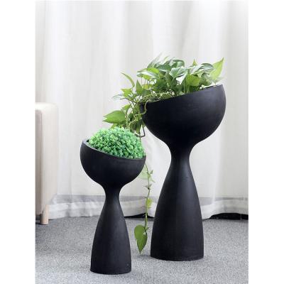 China Home Decor Minimalist Custom Color Fiberglass Planter Succulent Pot For Garden Decoration for sale