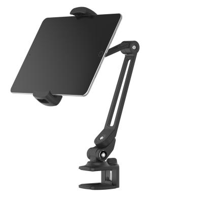 China Long Adjustable Arm Sling 360 Degree Rotating Mobile Phone Tablet Stand Aluminum Alloy Pad Holder Phone Accessories for sale