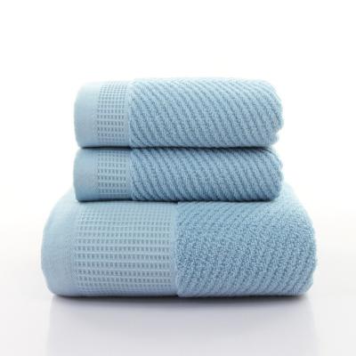 China Wholesale 3 Pieces Soft 100% Cotton Luxury Hotel Bathroom Bath Towel Set In Gift Box for sale