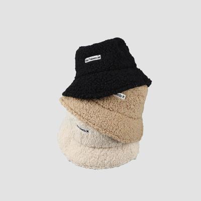 China Plush winter berber shear plain hats and faux fur bucket hat for sale