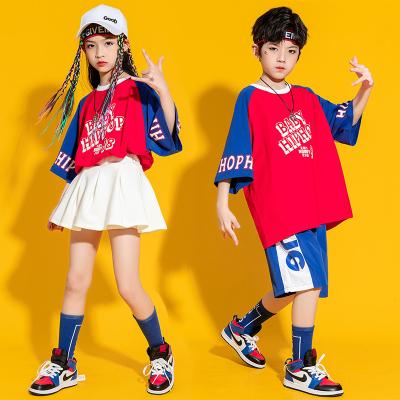 China Wholesale hot sale summer fashion sets and popular children's street hip hop jazz costume suit for sale