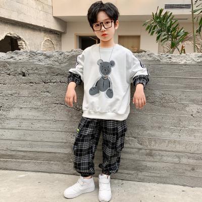 China Children's Clothing Casual Big Boys Spring Clothes Suit Clothes 2021new Children's Net Red Spring And Autumn Suit Casual Outfits for sale