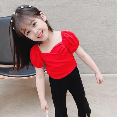 China 2021 New Commodity T-shirt Women's Breathable Hot Lady Student Red T-shirt Selling Red T-shirt For Girls Korean for sale