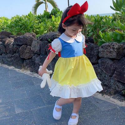 China 2021 Summer New Mid Length T-shirt Children's Letter Wings Girls' Breathable Dress Dress for sale