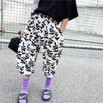 China 2021 fashion high quality hot sale casual cotton breathable loose pants for girls for sale