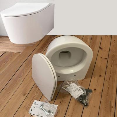 China Cistern Elongated Wc Pan Commode Duraplast Concealed Hanging Color Ceramic Toilet For Slide Room Sanitary Double Porcelain Flush Toilet Bowl for sale