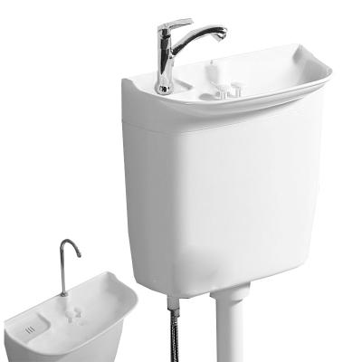 China Convenient Cheap Plastic Cistern Automatic Operation Wc Lavatory China Lavatory Toilet Tank WC Sanitary Public Shower Sink Wall Bath Combo Device for sale