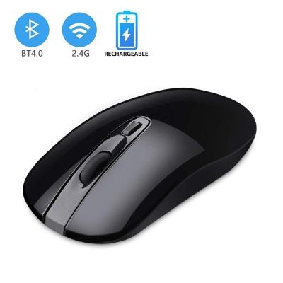 China Hot Selling 4D Ultrathin Optical Mouse Good Quality Bluetooth 4.0 And 2.4g Wireless Dual Mouse Mold With Built-in 480mah Battery for sale