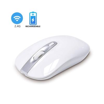 China OEM Ultra-thin Rechargeable 2.4G Wireless Optical Wireless Mouse Mini Mouse 1600DPI 2400DPI Bluetooth Convenient Portable Computer Mouse for sale