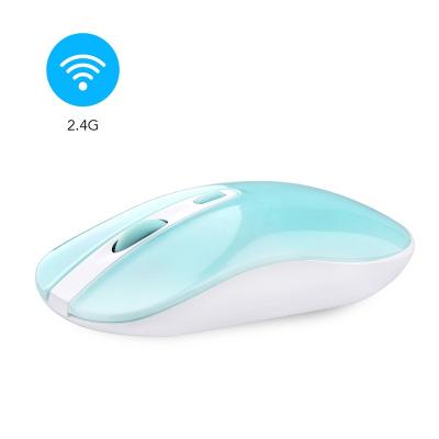 China 2.4g 10m Wireless Mouse 1600dpi high quality ultra-thin design bluetooth wireless mute ergonomic mouse with usb nano receiver led optical mouse for sale