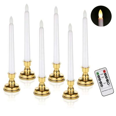 China New Long Remote Control Led Candle Christmas Easter Halloween Birthday Candle Pole Flameless Flickering Electronic Remote Control Light for sale