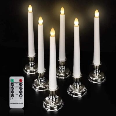 China Remote Control Electronic Candle Light Strip Pole Wax Birthday Christmas Window Candle Wedding Holiday With Suction Cup Wedding Led Candle for sale