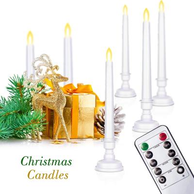 China Remote Control Electronic Candle Wax For Long Light Wedding Pole Candle Party For Christmas LED Simulated Flame Pole Wax for sale