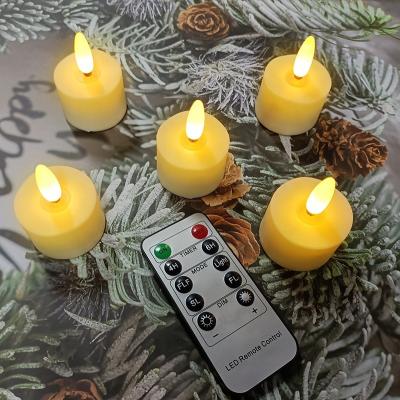 China Rechargeable and Remote Control LED Candle Flashes Synchronized Lights Remote Christmas Candle USB Halloween Electronic Decorative Candles and New Year for sale