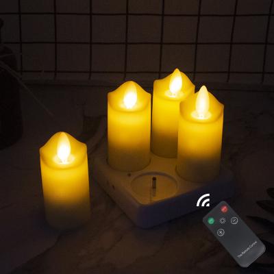 China Wholesale-Rechargeable and Remote Control LED Electronic Candle Lights Swaying Simulation Candle Light Bar Wedding Restaurant Advance Lighting Fast Shipping for sale