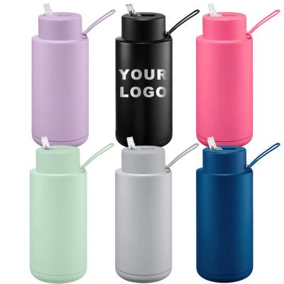 China 34oz Coffee Tumbler Stainless Steel Vacuum Flask Viable Wholesale Water Bottles For Kids School for sale