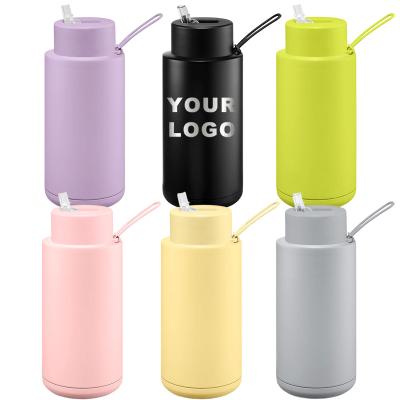 China Sustainable Wholesale Customization 34oz Bpa Free Water Bottle Double Wall Insulated Stainless Steel Tumbler With Custom Logo for sale