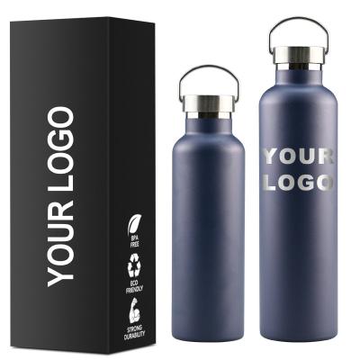 China 500Ml 750Ml Sports Water Bottle Viable Hot Wall Vacuum Flask Custom Stainless Steel Water Bottle With Custom Color for sale