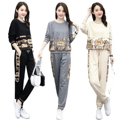 China QUICK DRY women's spring style loose tummy-tarpaulin skinny pants sports suit and autumn fashion casual women's clothing for sale