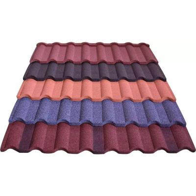 China Newest Modern Hot Selling Natural Stone Roof Steel Color Coated Roofing Tiles Roman Tile for sale