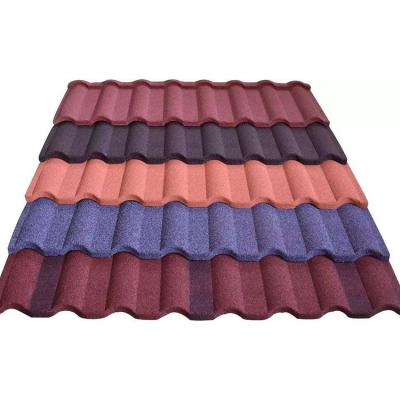 China Best Selling Modern Color Roof Wholesales Metal Roofing Coated Colored Stone Roman Tile for sale