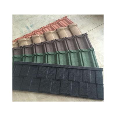 China Modern Super Quality Construction Coated Roof Tiles Color Stone Metal Shingle Tile for sale