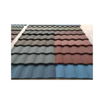 China Modern Most Popular Roman Colored Coated Construction Metal Roof Stone Tile for sale