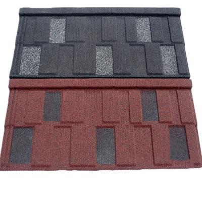 China Best Selling Modern Stone Roof Colored Color Stone Tile Shingle Steel Tile for sale