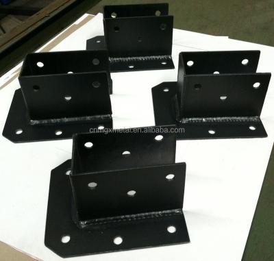 China High Quality Stamping Furniture Powder Coated Steel Brackets For Wood Beam for sale