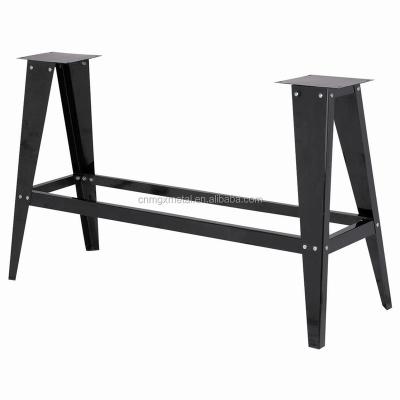 China Custom High Quality Furniture Table OEM Black Powder Coating Steel Frame For Wood for sale