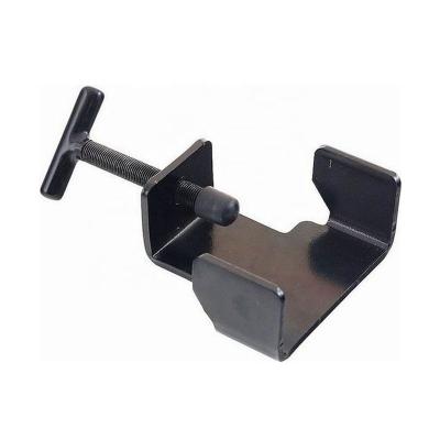 China Desk OEM Customized Stamping Black Powder Coating Adjustable Metal Desk Clamp for sale