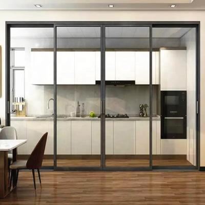 China Heat Insulation Sliding Door USA Standard Wholesale Windows Soft Narrow Sliding Door With Aluminum Sliding Hidden Doors for sale