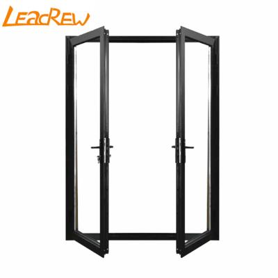 China Anti-theft Aluminum Doors and French Doors Modern Designs Windows Suppliers Energy Saving Aluminum Swing Door for sale