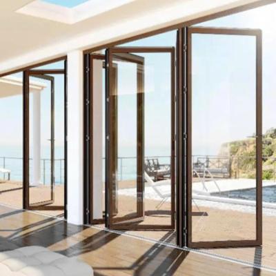 China Bullet Proof Australia Standard Non-thermal Break Profile Bullet Proof Aluminum Bi Fold Doors for sale