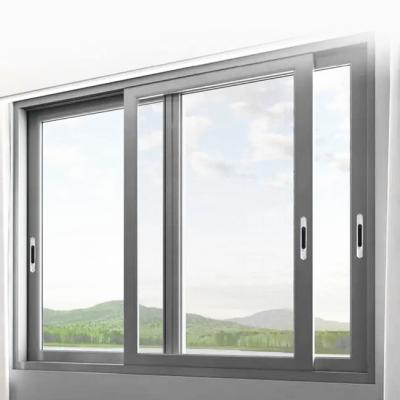 China Best Low-E Design Magnetic Custom Glass Aluminum Window Mute Balcony Screen Aluminum Sliding Window for sale