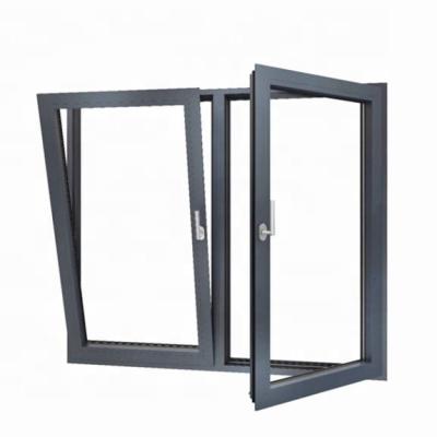 China High Quality Swing Factory Supplier Hurricane Resistant Energy Saving Aluminum Windows Heat Insulation Tilt And Turn Window for sale